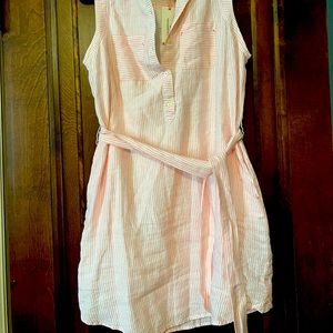 NWT Vineyard Vines linen shirt dress.